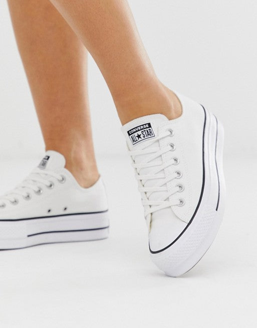 TENIS CONVERSE CHUCK TAYLOR ALL STAR LIFT PARA DAMA COLOR BLANCO