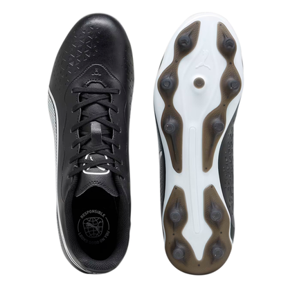 TENIS PUMA KING MATCH FG PARA CABALLERO COLOR NEGRO BLANCO