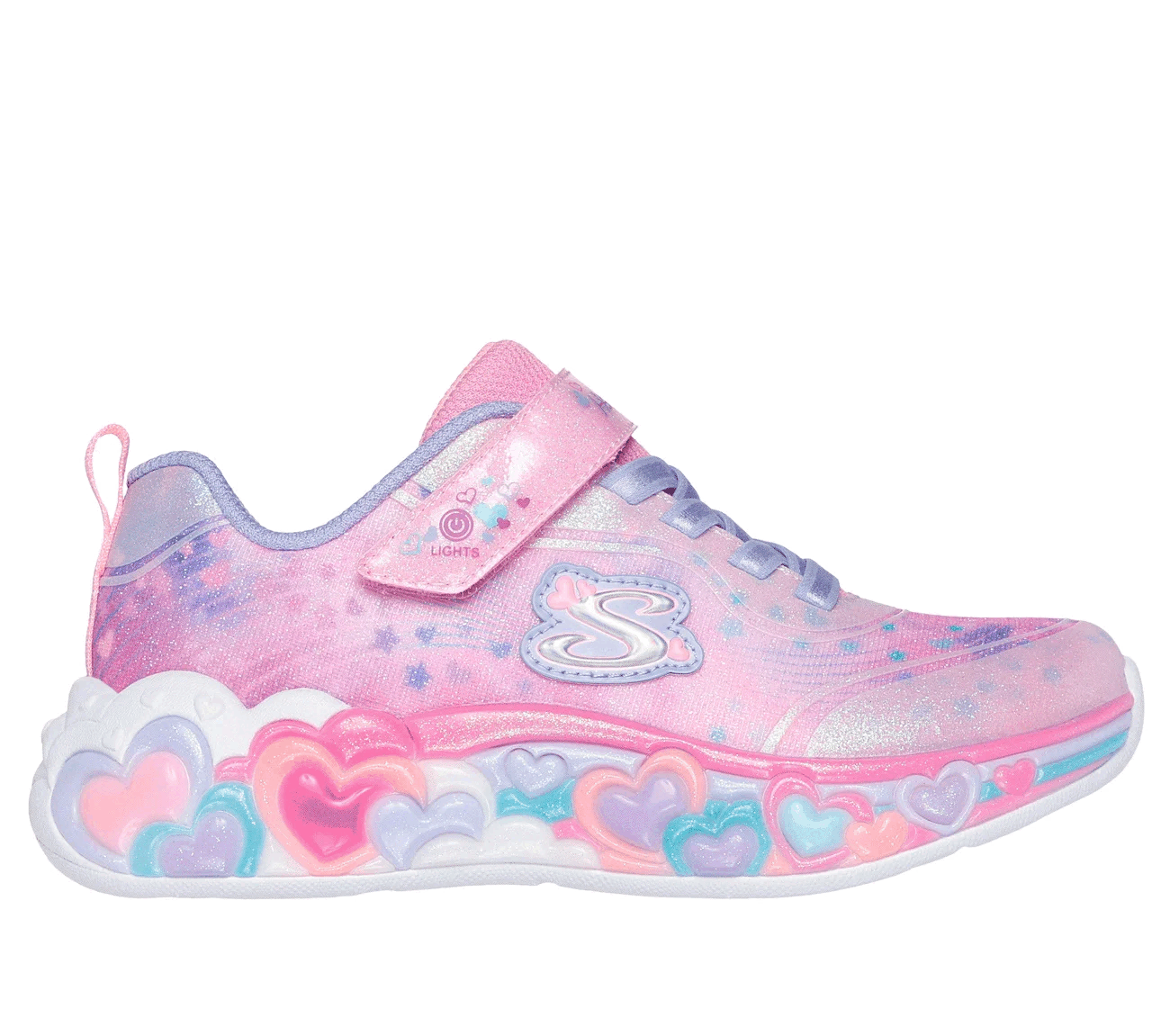 TENIS SKECHERS S-LIGHTS ETERNAL PARA NIÑA COLOR ROSA LILA