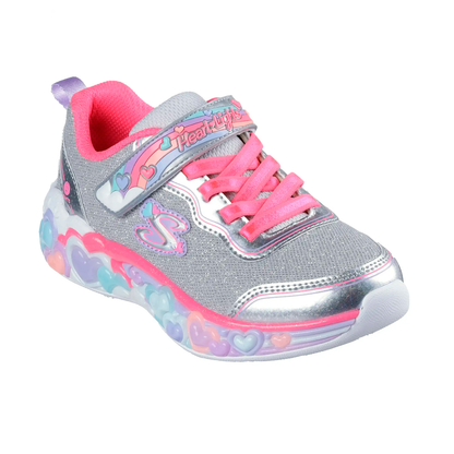 TENIS SKECHERS S-LIGHTS PARA NIÑA COLOR PLATA