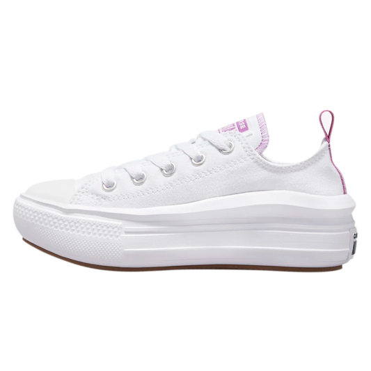 TENIS CONVERSE MOVE OX PARA NÑA COLOR BLANCO LILA