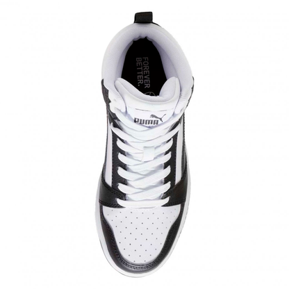 PUMA REBOUND V6 JUVENIL COLOR NEGRO BLANCO
