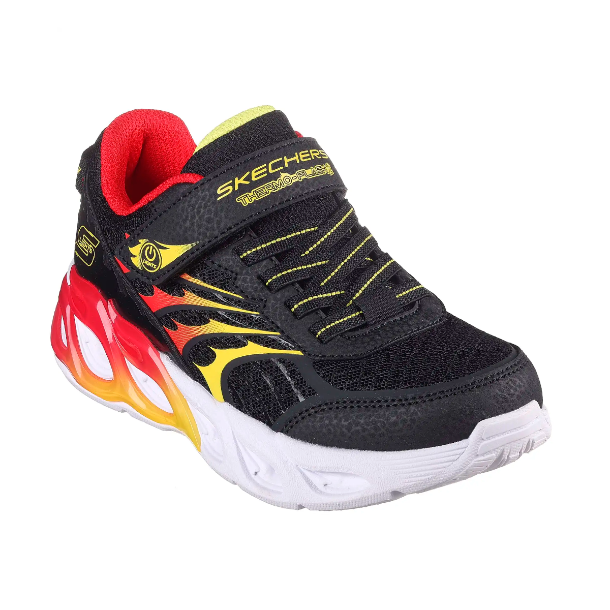 TENIS SKECHERS S-LIGHTS TERMO FLASH PARA NIÑO COLOR NEGRO