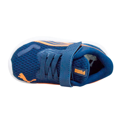 TENIS PUMA POUCE AC+ INFANTIL COLOR AZUL MARINO NARANJA