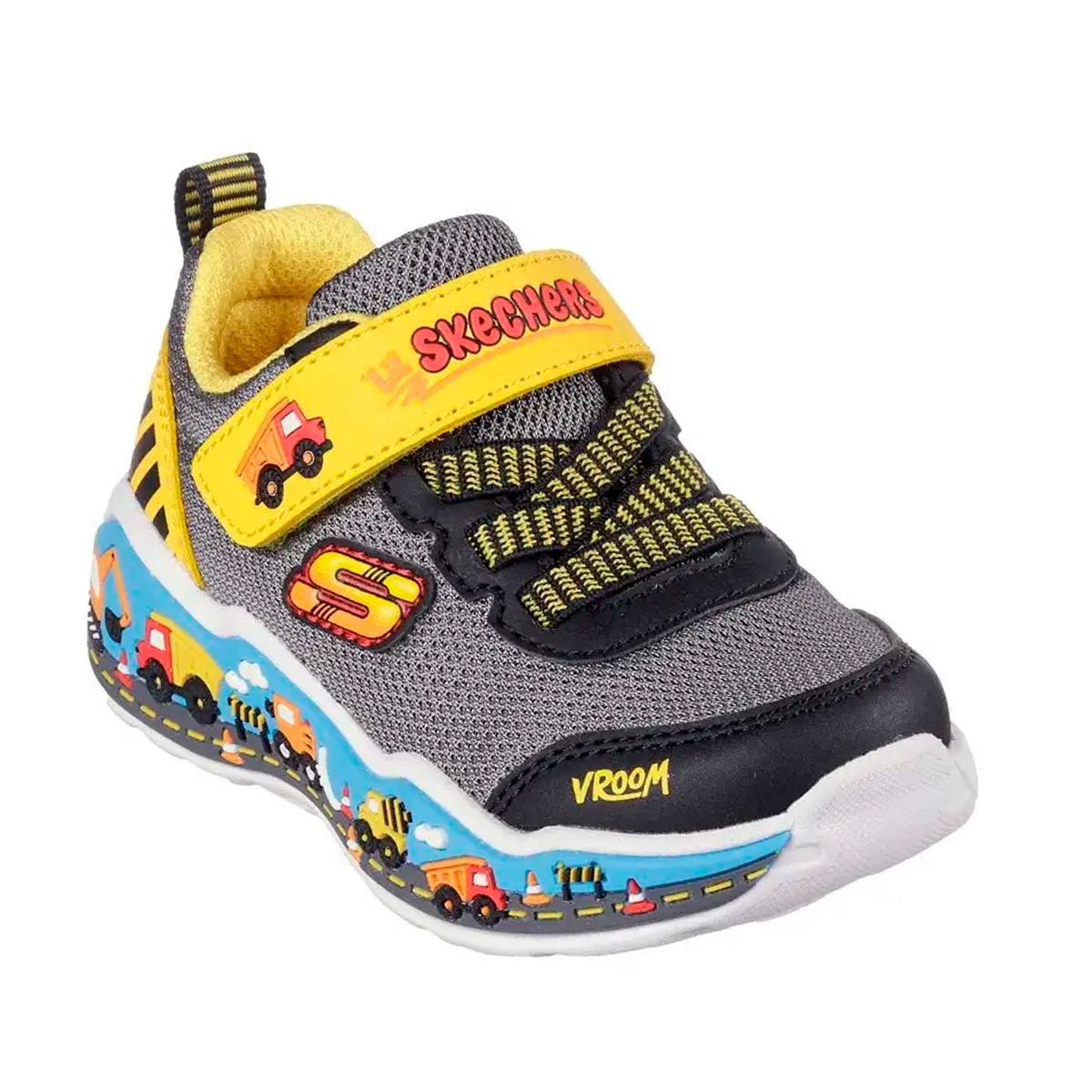 TENIS SKECHERS PLAY SCENE INFANTIL COLOR GRIS