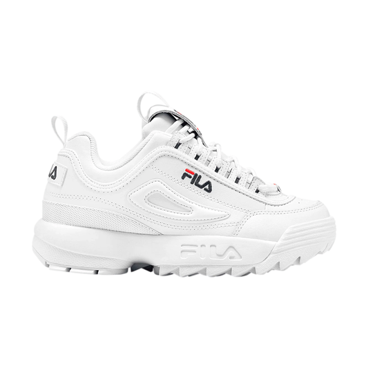 TENIS FILA DISRUPTOR II PREMIUM PARA DAMA BLANCO MARINO