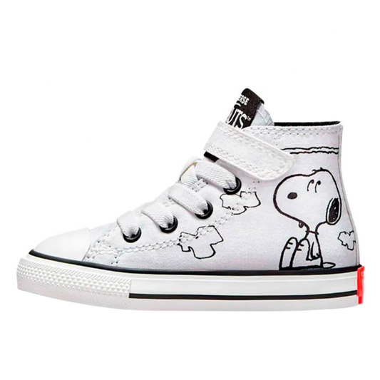 TENIS CONVERSE CHUCK TAYLOR X PEANUTS INFANTIL COLOR BLANCO NEGRO