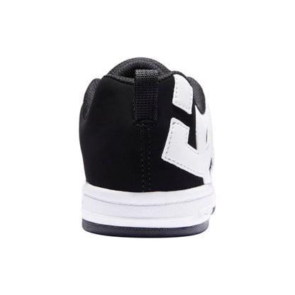 TENIS DC SHOES COURT GRAFFIK PARA NIÑO COLOR NEGRO BLANCO