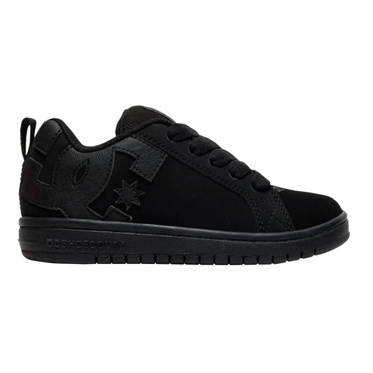 TENIS DC SHOES COURT GRAFFIK PARA NIÑO COLOR NEGRO MONOCROMO