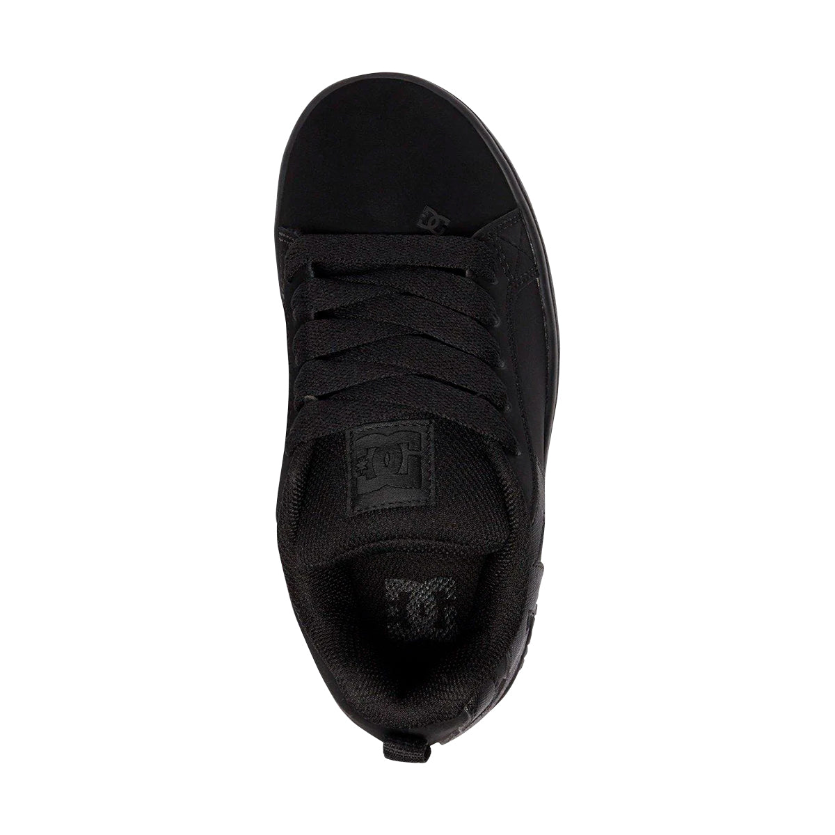 TENIS DC SHOES COURT GRAFFIK PARA NIÑO COLOR NEGRO MONOCROMO