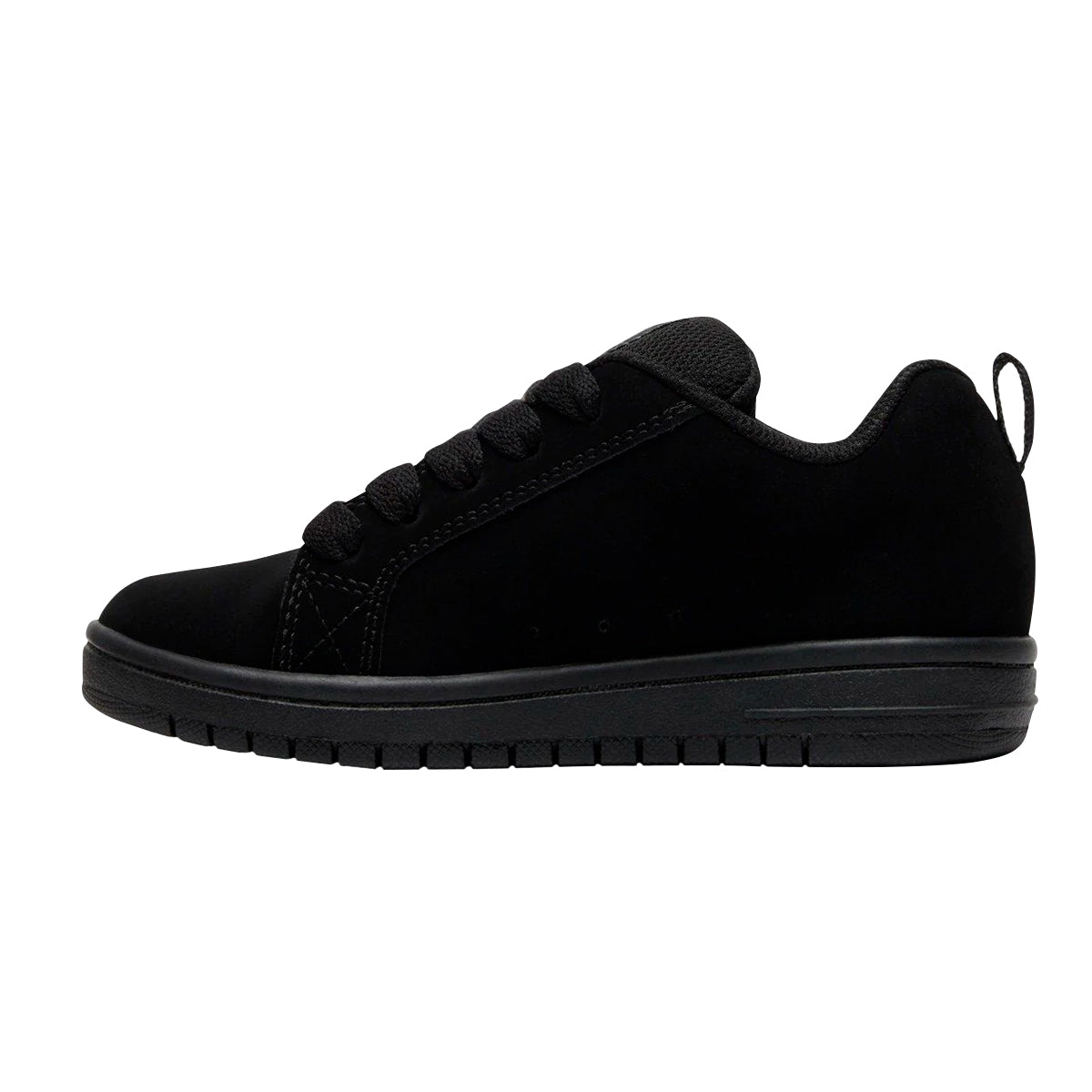 TENIS DC SHOES COURT GRAFFIK PARA NIÑO COLOR NEGRO MONOCROMO