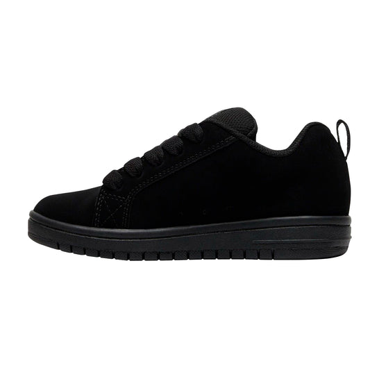 TENIS DC SHOES COURT GRAFFIK PARA NIÑO COLOR NEGRO MONOCROMO