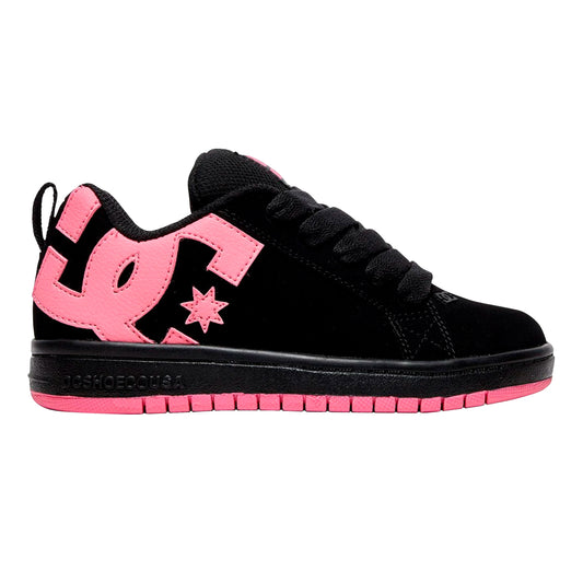TENIS DC SHOES COURT GRAFFIK PARA NIÑA COLOR NEGRO