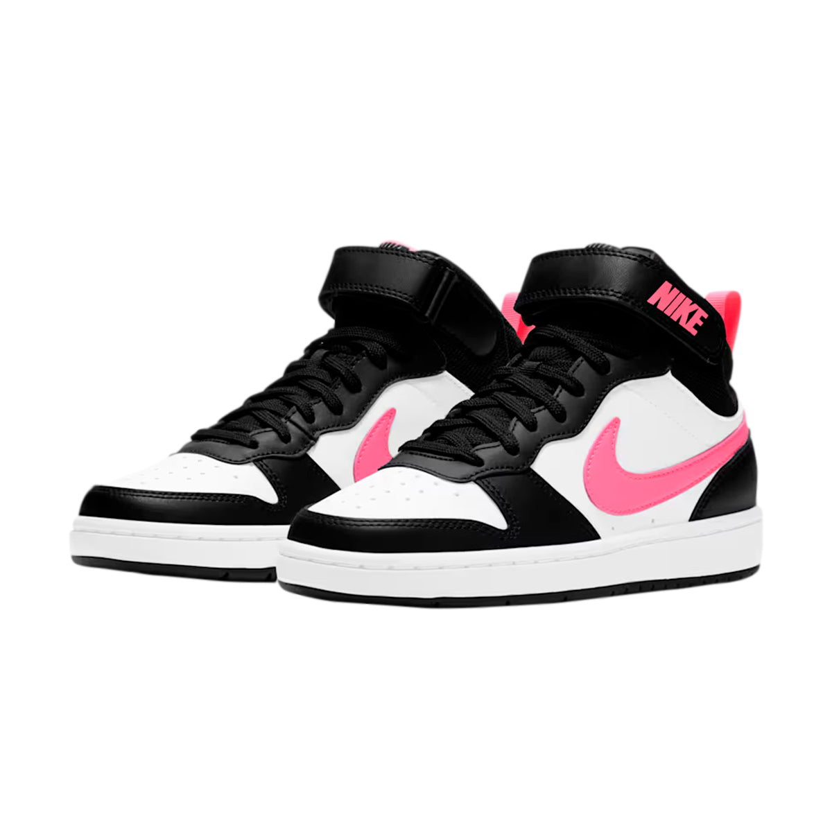 TENIS NIKE COURT BOROUGH MID 2 JUVENIL COLOR BLANCO NEGRO FIUSHA