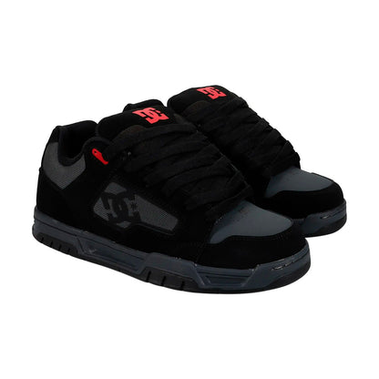 TENIS DC SHOES COILER PARA CABALLERO COLOR NEGRO GRIS ROJO