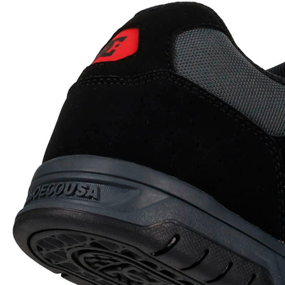 TENIS DC SHOES COILER PARA CABALLERO COLOR NEGRO GRIS ROJO