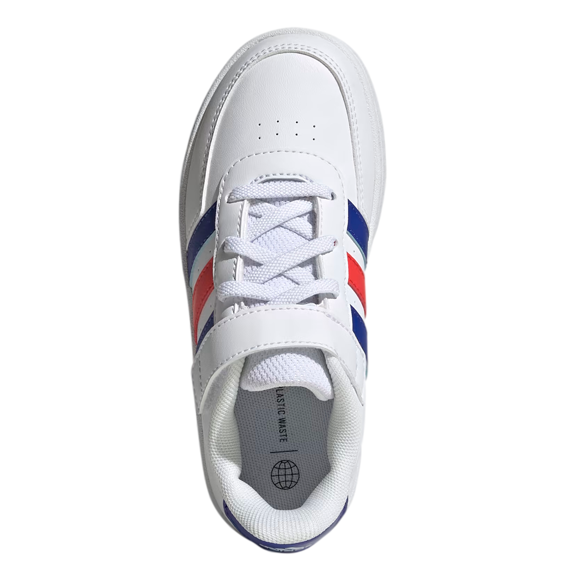 TENIS ADIDAS BREAKNET 2.0 PARA NIÑO COLOR BLANCO AZUL ROJO