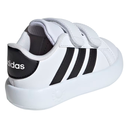 TENIS ADIDAS GRAND COURT INFANTIL COLOR BLANCO NEGRO