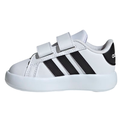 TENIS ADIDAS GRAND COURT INFANTIL COLOR BLANCO NEGRO