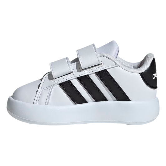 TENIS ADIDAS GRAND COURT INFANTIL COLOR BLANCO NEGRO