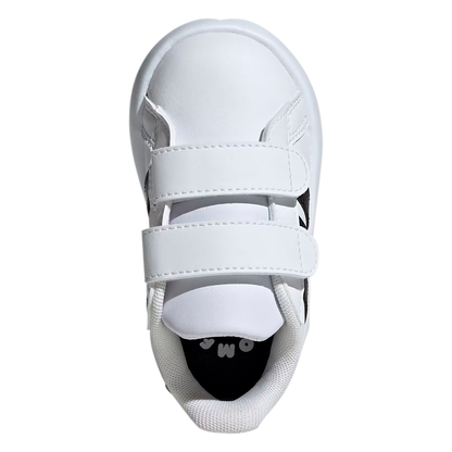 TENIS ADIDAS GRAND COURT INFANTIL COLOR BLANCO NEGRO
