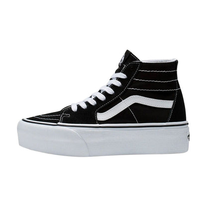 TENIS VANS SK8 HI TAPERED STACK PARA DAMA COLOR NEGRO BLANCO