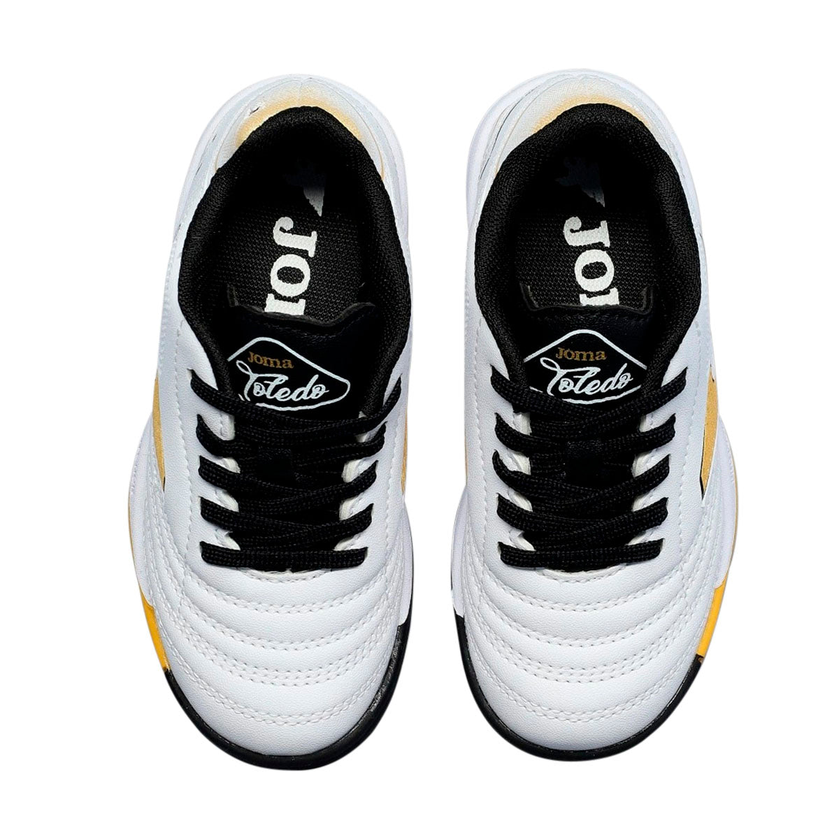 TENIS JOMA TOLEDO JR JUVENIL COLOR BLANCO NEGRO ORO