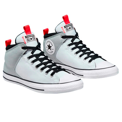 TENIS CONVERSE STREET PARA CABALLERO COLOR BLANCO GRIS ROJO