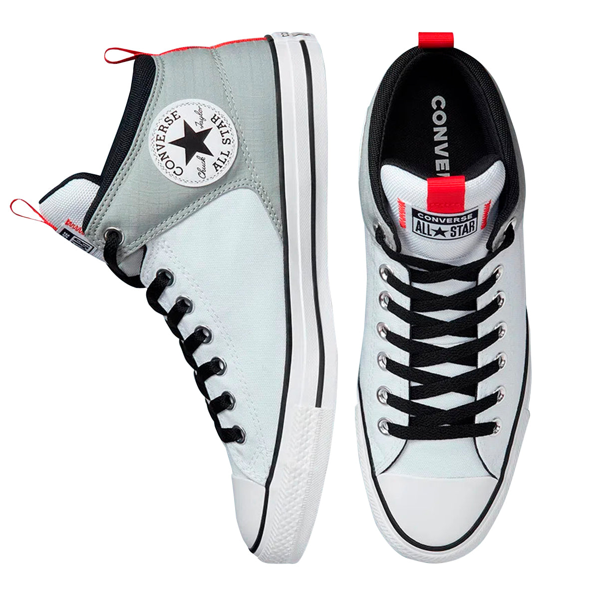 TENIS CONVERSE STREET PARA CABALLERO COLOR BLANCO GRIS ROJO