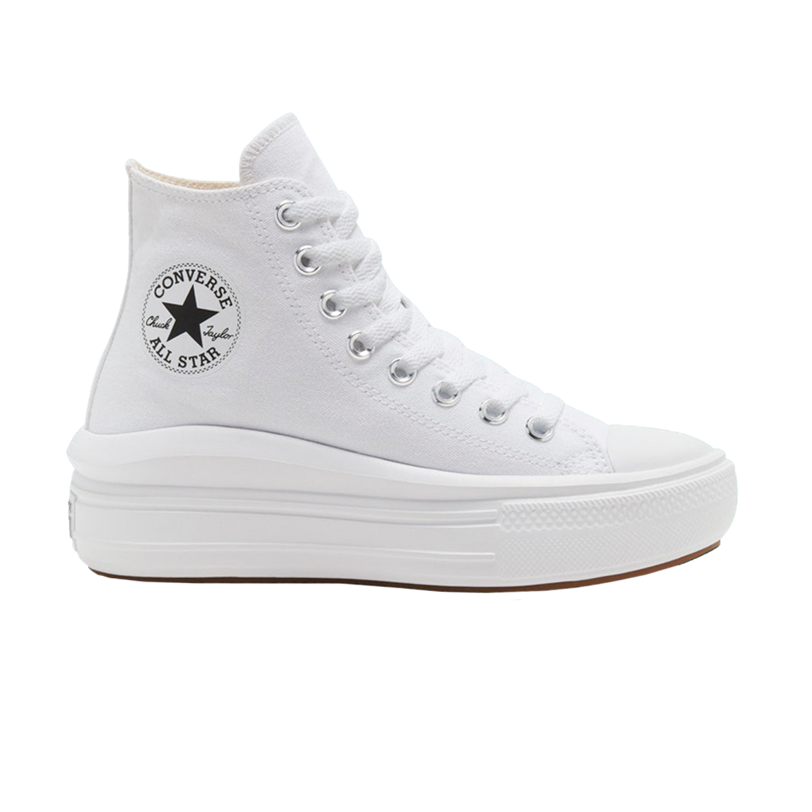 TENIS CONVERSE CHUCK TAYLOR ALL STAR MOVE HI PARA DAMA COLOR BLANCO