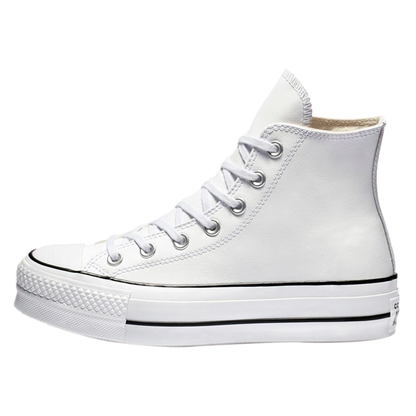 TENIS CONVERSE ALL STAR PARA DAMA DE PLATAFORMA BLANCO PIEL