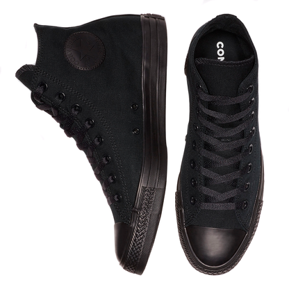 TENIS CONVERSE CHUCK TARYLOR ALL STAR HI UNISEX COLOR NEGRO MONOCROMO