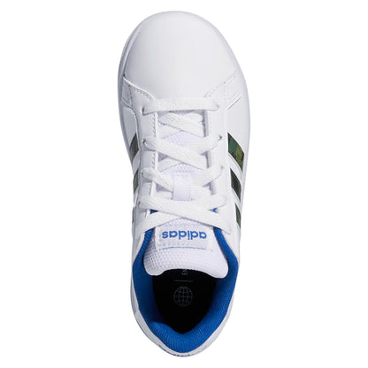 TENIS ADIDAS GRAND COURT JUVENIL COLOR BLANCO VERDE