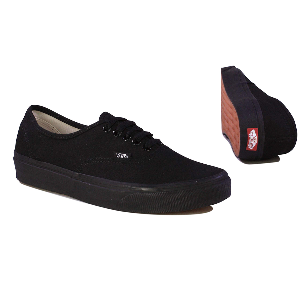 TENIS VANS AUTHENTIC UNISEX COLOR NEGRO MONOCROMO