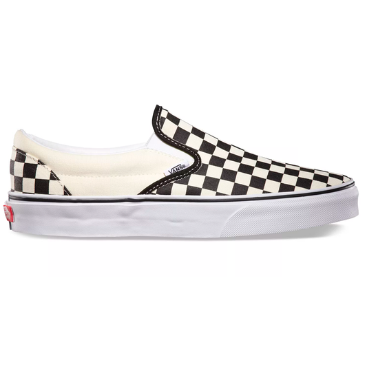 VANS CLASSIC SLIP ON CHECKER UNISEX COLOR BLANCO NEGRO