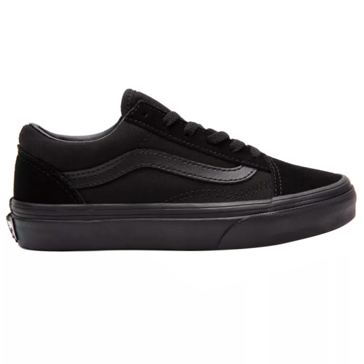 TENIS VANS OLD SKOOL PARA NIÑO COLOR NEGRO MONOCROMO