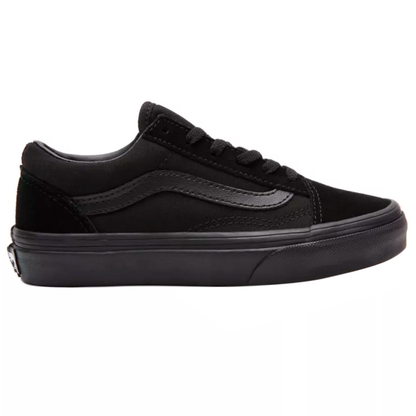 TENIS VANS OLD SKOOL PARA NIÑO COLOR NEGRO MONOCROMO