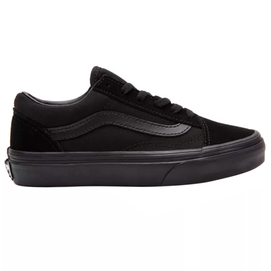 VANS OLD SKOOL PARA NIÑO COLOR NEGRO MONOCROMO