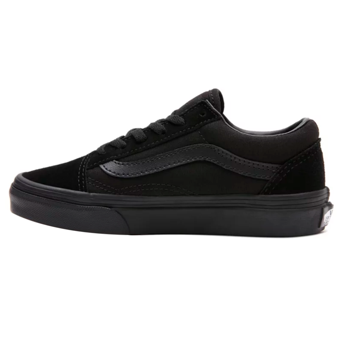 TENIS VANS OLD SKOOL PARA NIÑO COLOR NEGRO MONOCROMO