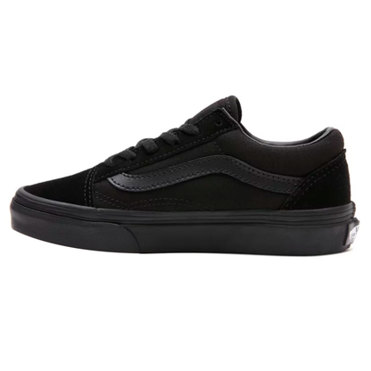 TENIS VANS OLD SKOOL PARA NIÑO COLOR NEGRO MONOCROMO